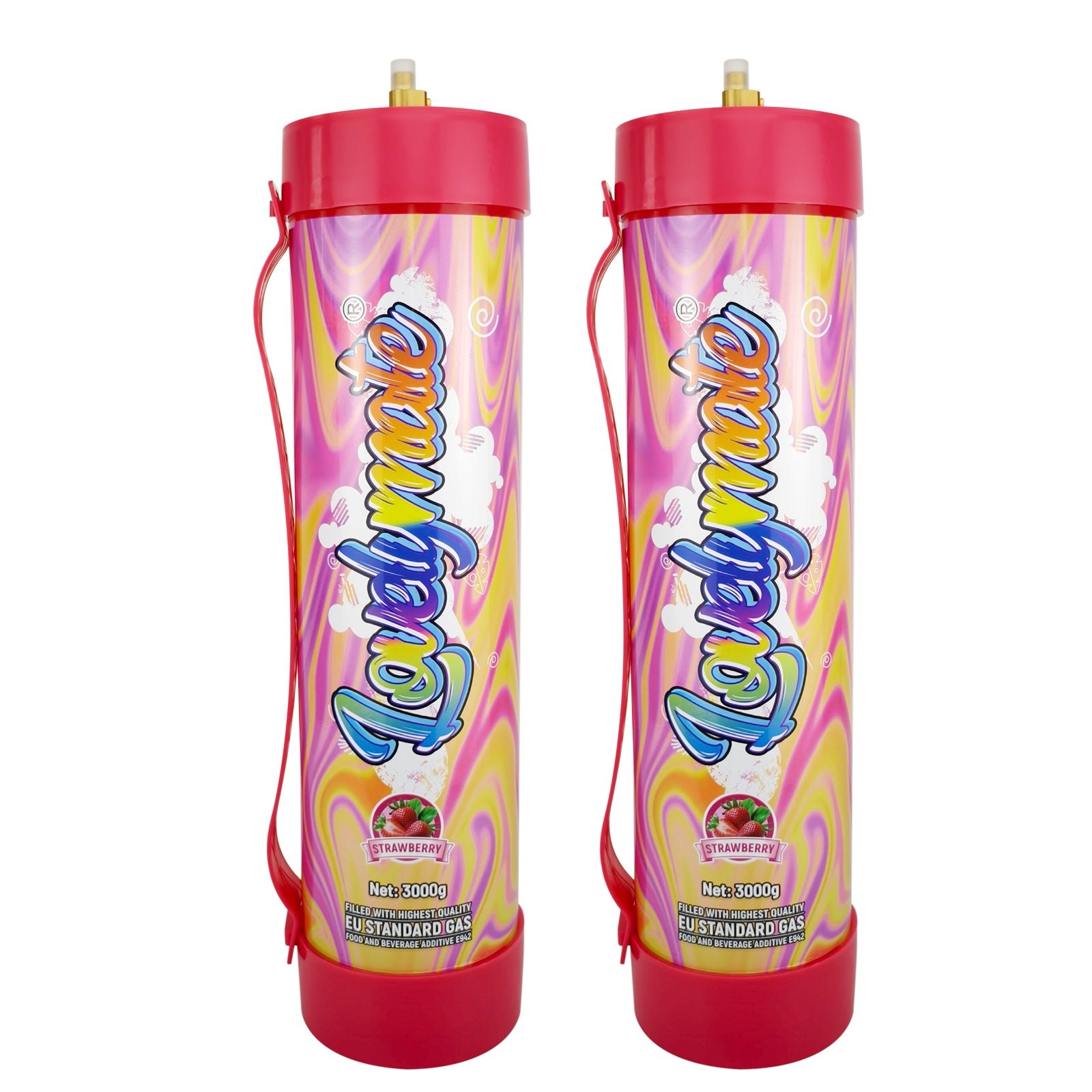 Lovelymate 4.4L/3000g Tanks Food Grade Tanks (Strawberry Flavor) Nitrous Oxide for Perfect Whipped Cream, N2O Gas Whip Cream Charger