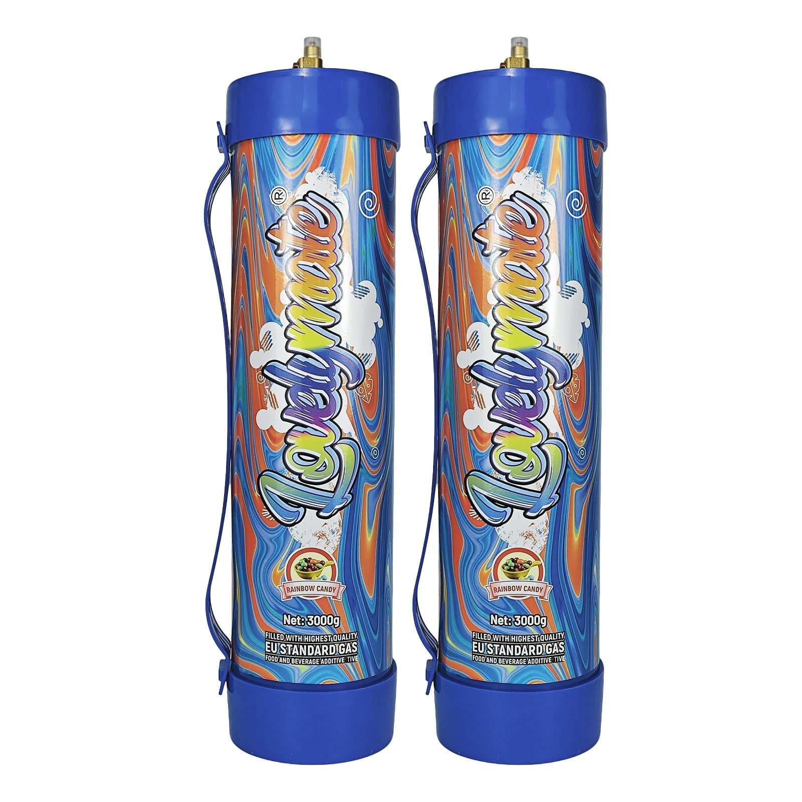 Lovelymate 4.4L/3000g Tanks Food Grade Tanks (Rainbow Candy Flavor) Nitrous Oxide for Perfect Whipped Cream, N2O Gas Whip Cream Charger