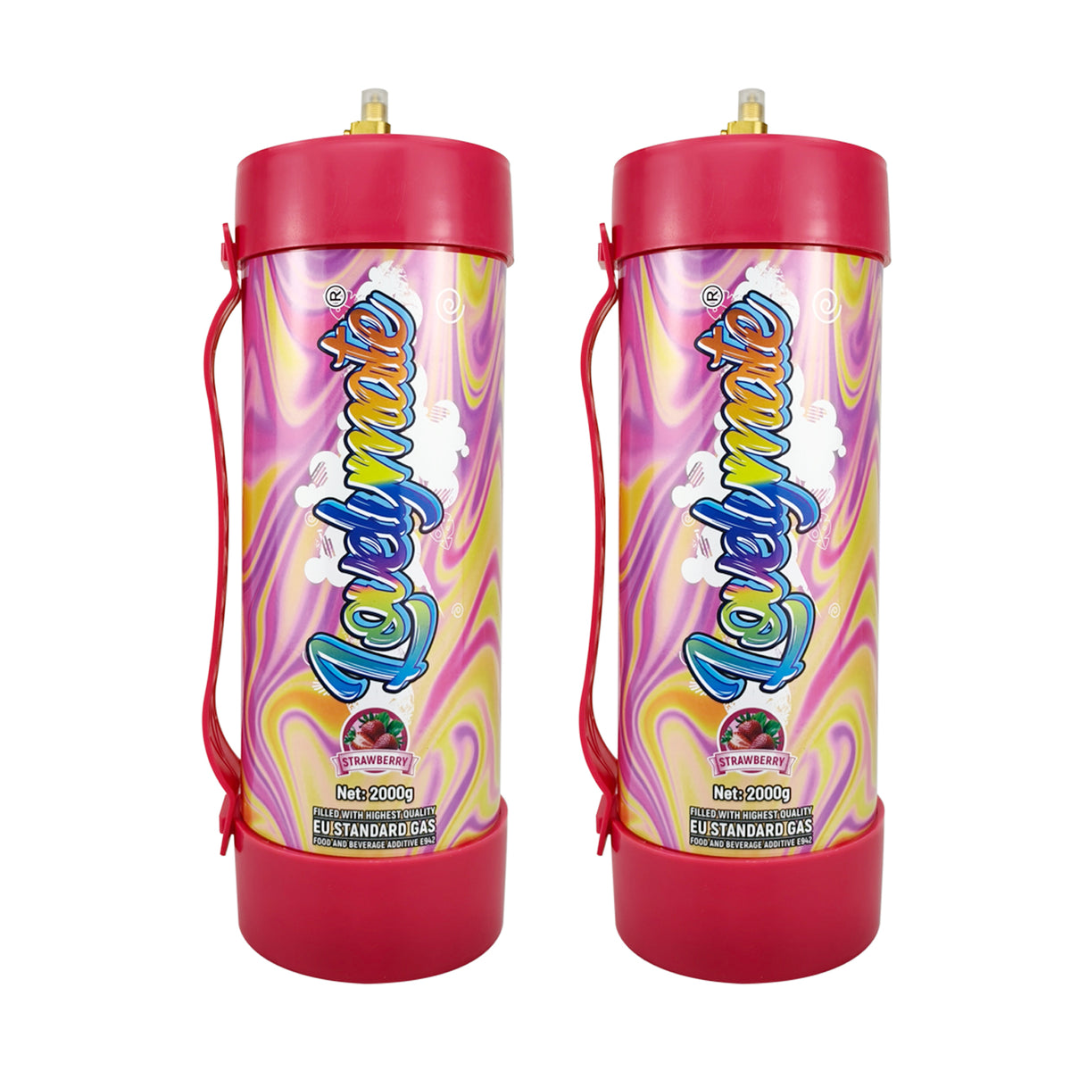 Lovelymate Whipped Cream Charger 3.1L/2000g Food Grade Tanks(Strawberry Flavor), Whipped Nitrous Oxide Cream Charger