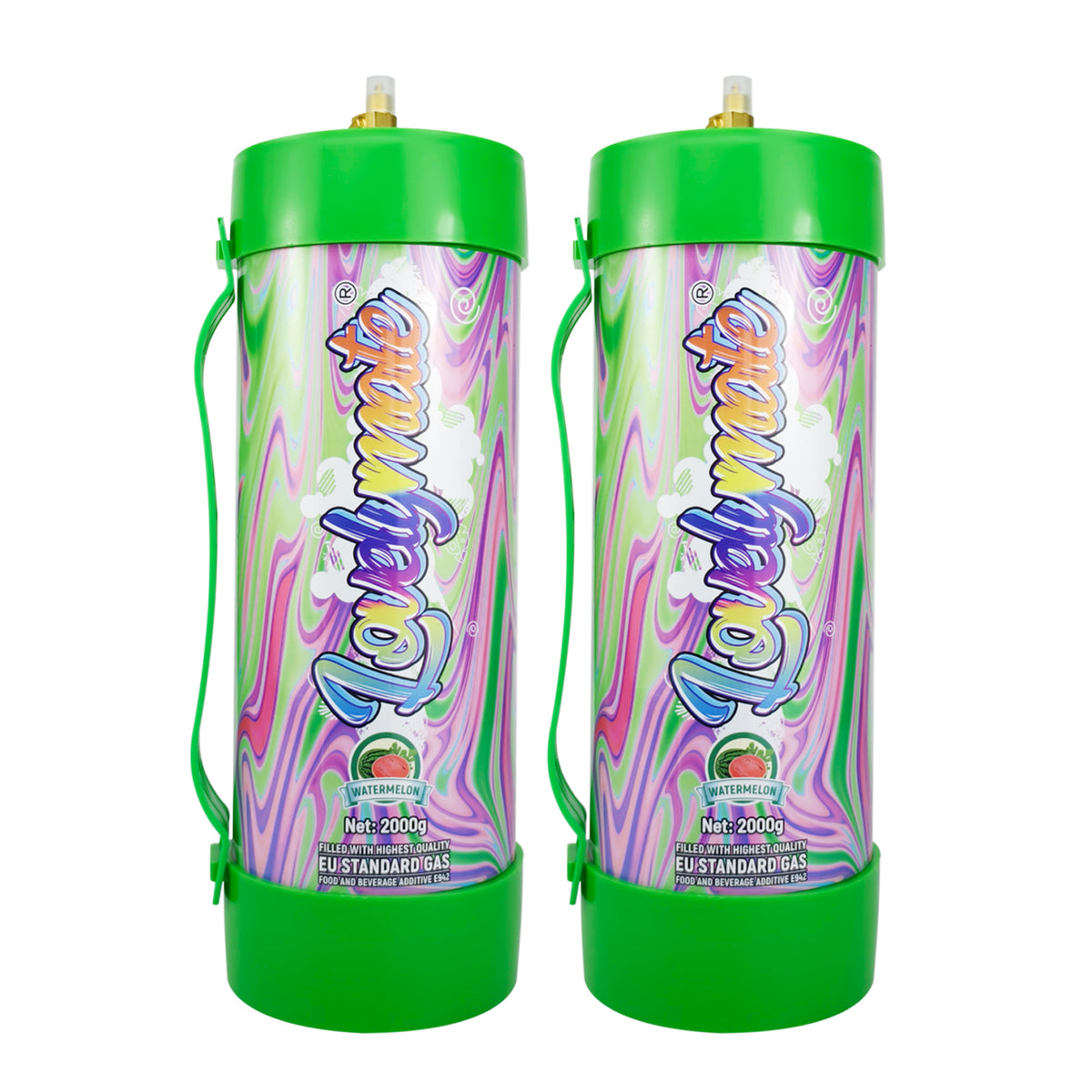 Lovelymate Whipped Cream Charger 3.1L/2000g Food Grade Tanks(Watermelon Flavor), Whipped Nitrous Oxide Cream Charger