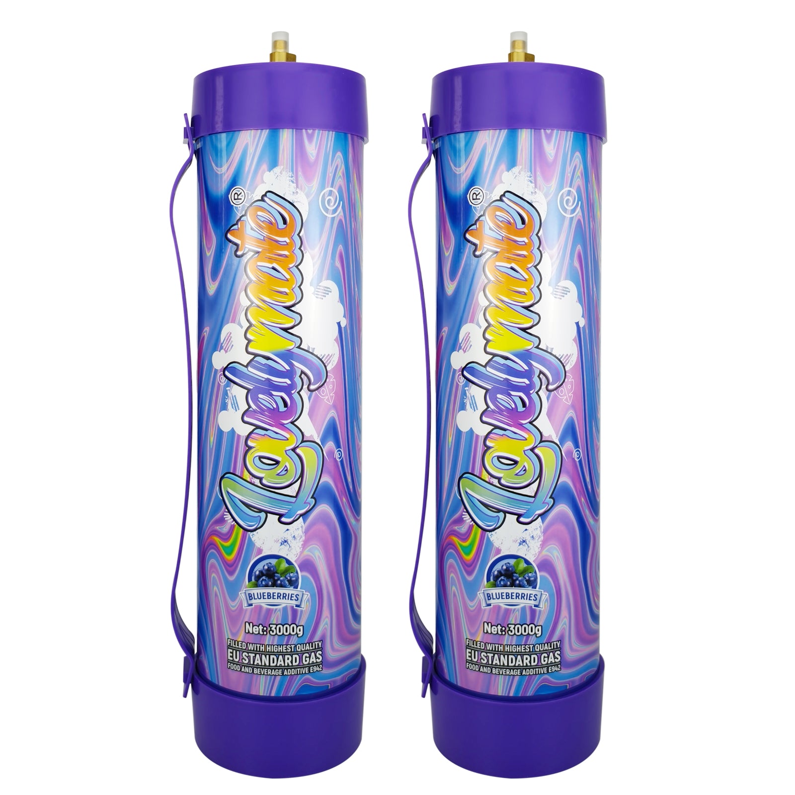 Lovelymate 4.4L/3000g Tanks Food Grade Tanks (Buleberries Flavor) Nitrous Oxide for Perfect Whipped Cream, Cream Charger