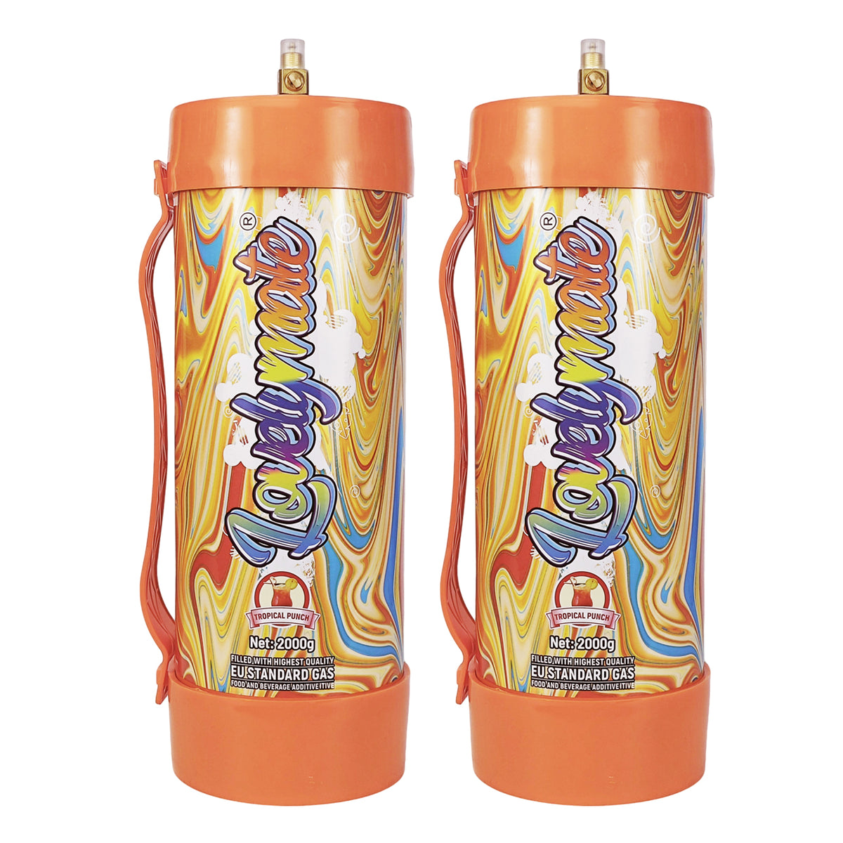 Lovelymate Whipped Cream Charger 3.1L/2000g Food Grade Tanks(Tropical Punch  Candy Flavor), Whipped Nitrous Oxide Cream Charger