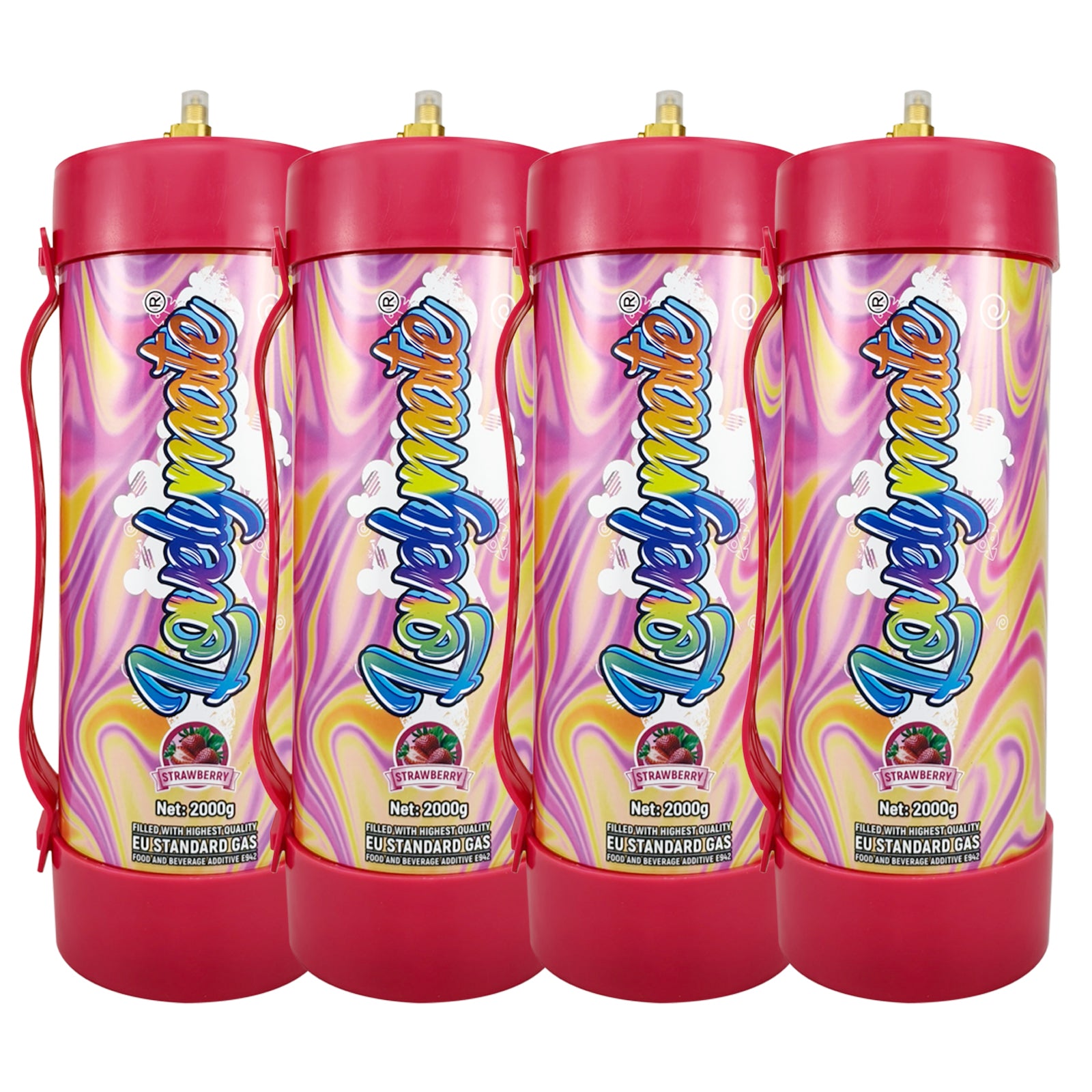Lovelymate Whipped Cream Charger 3.1L/2000g Food Grade Tanks(Strawberry Flavor), Whipped Nitrous Oxide Cream Charger