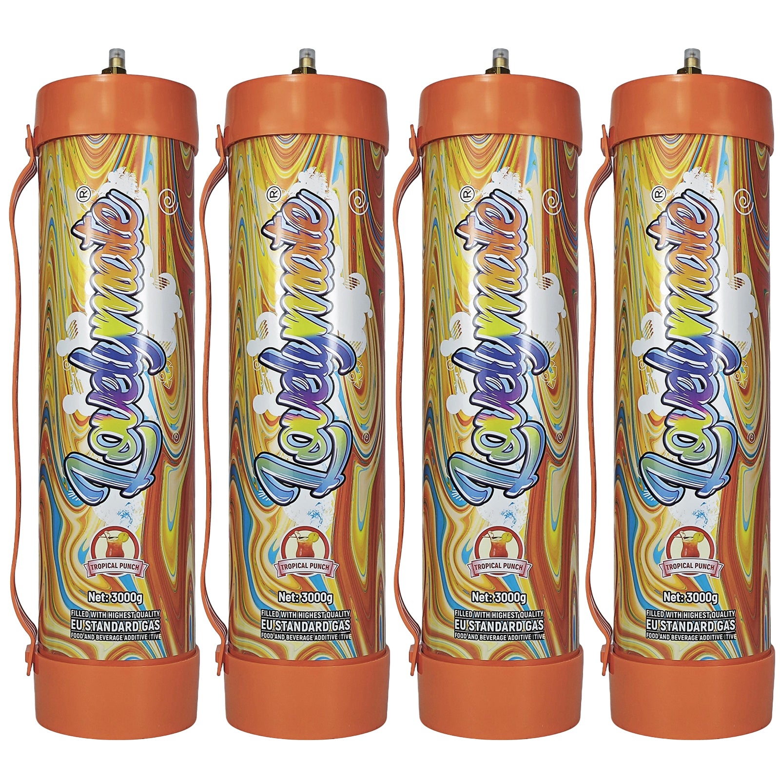 Lovelymate 4.4L/3000g Tanks Food Grade Tanks (Tropical Punch Flavor) Nitrous Oxide for Perfect Whipped Cream, Cream Charger