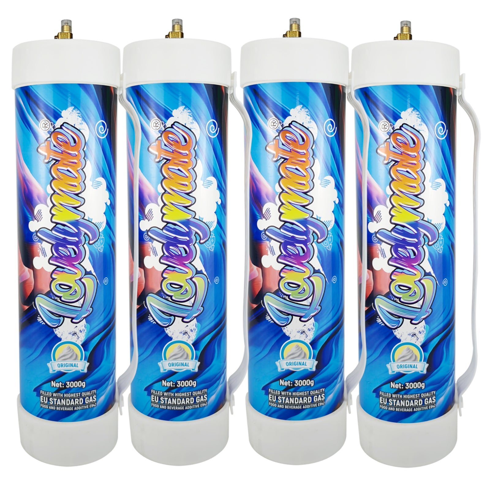 Lovelymate 4.4L/3000g Tanks Food Grade Tanks Unflavored, Nitrous Oxide for Perfect Whipped Cream, N2O Gas Whip Cream Charger