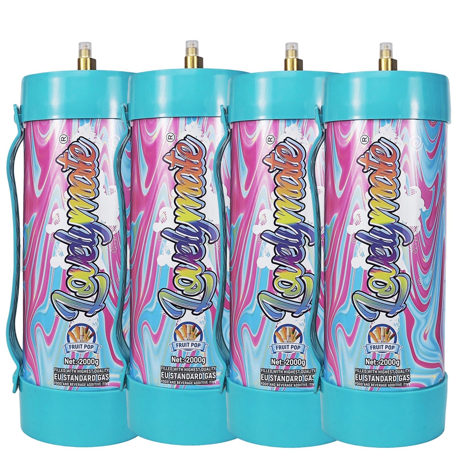 Lovelymate Whipped Cream Charger 3.1L/2000g Food Grade Tanks(Fruit Pop Flavor), Whipped Nitrous Oxide Cream Charger