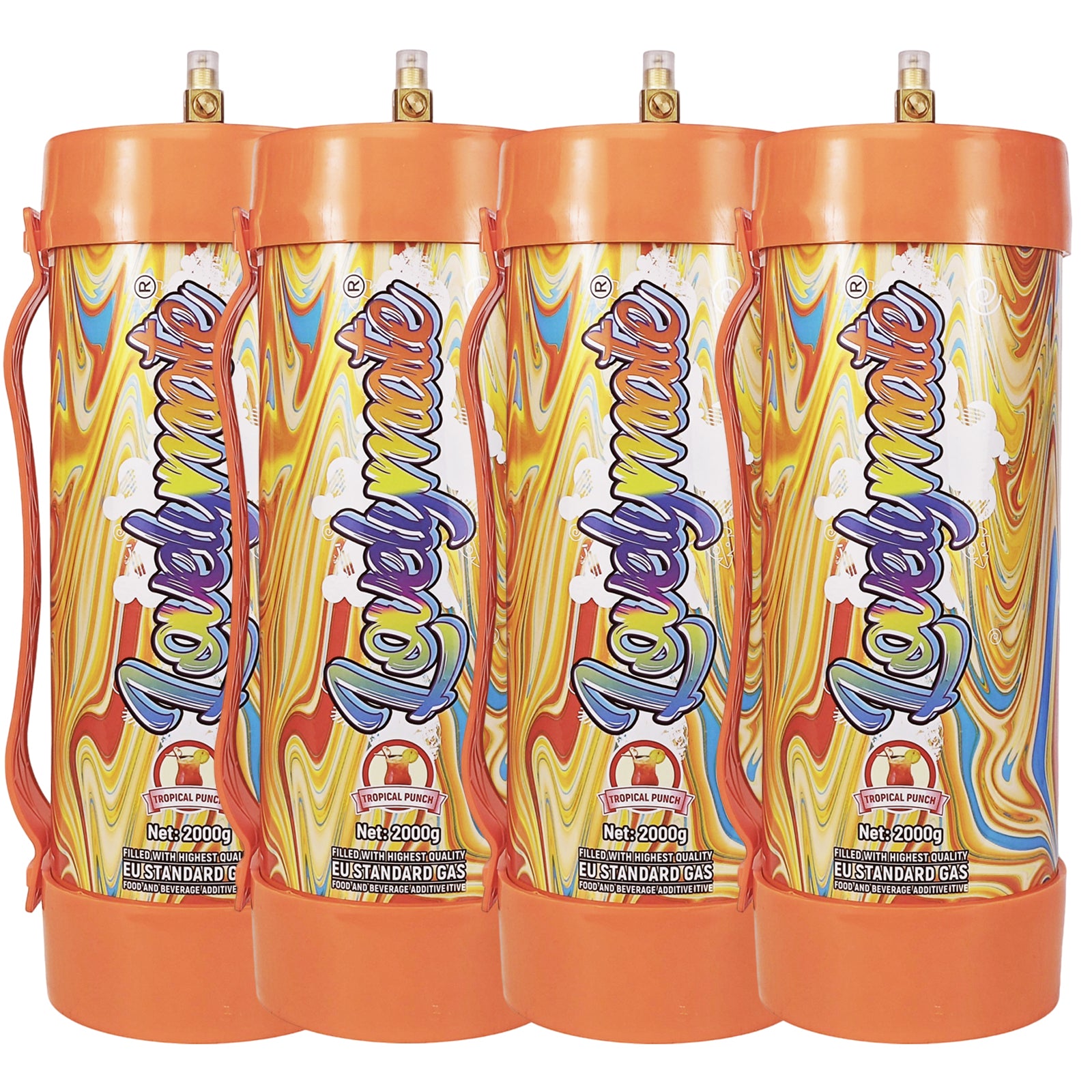 Lovelymate Whipped Cream Charger 3.1L/2000g Food Grade Tanks(Tropical Punch  Candy Flavor), Whipped Nitrous Oxide Cream Charger