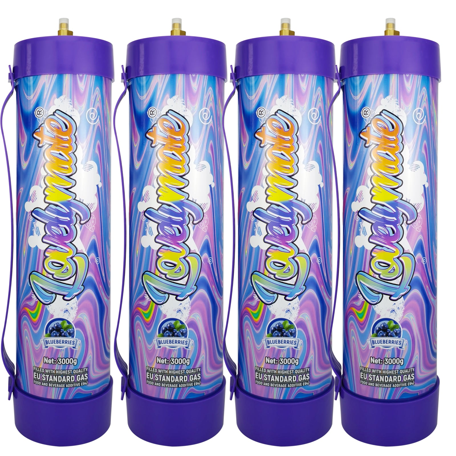 Lovelymate 4.4L/3000g Tanks Food Grade Tanks (Buleberries Flavor) Nitrous Oxide for Perfect Whipped Cream, Cream Charger