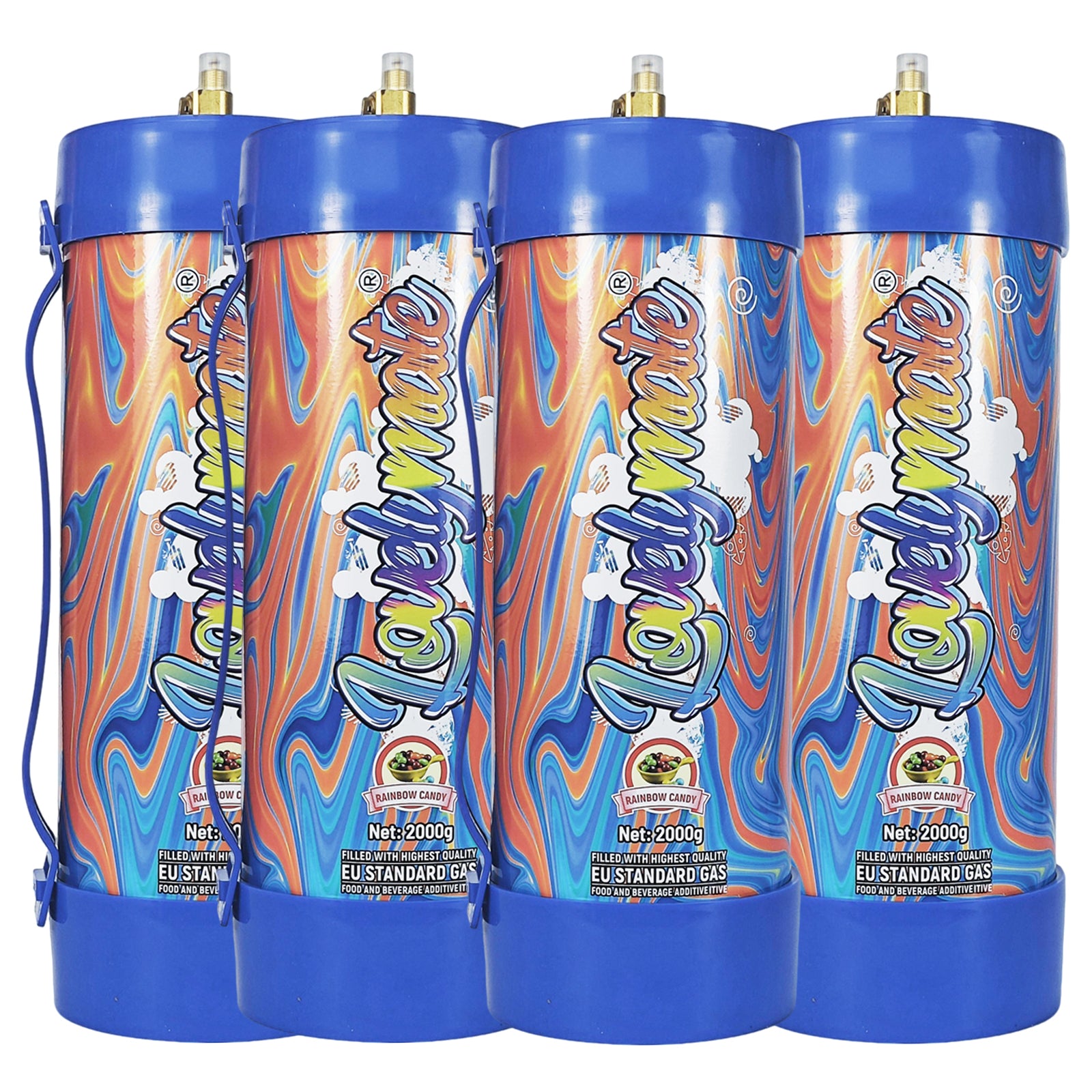 Lovelymate Whipped Cream Charger 3.1L/2000g Food Grade Tanks(Rainbow Candy Flavor), Whipped Nitrous Oxide Cream Charger