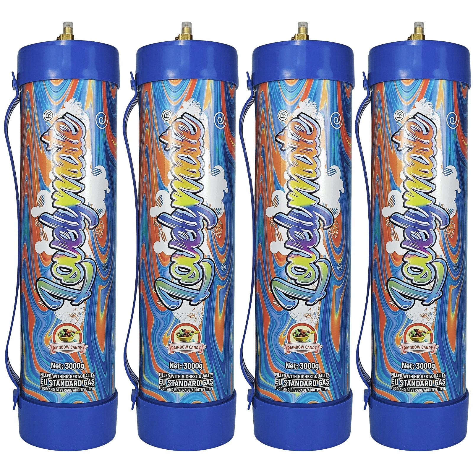 Lovelymate 4.4L/3000g Tanks Food Grade Tanks (Rainbow Candy Flavor) Nitrous Oxide for Perfect Whipped Cream, N2O Gas Whip Cream Charger