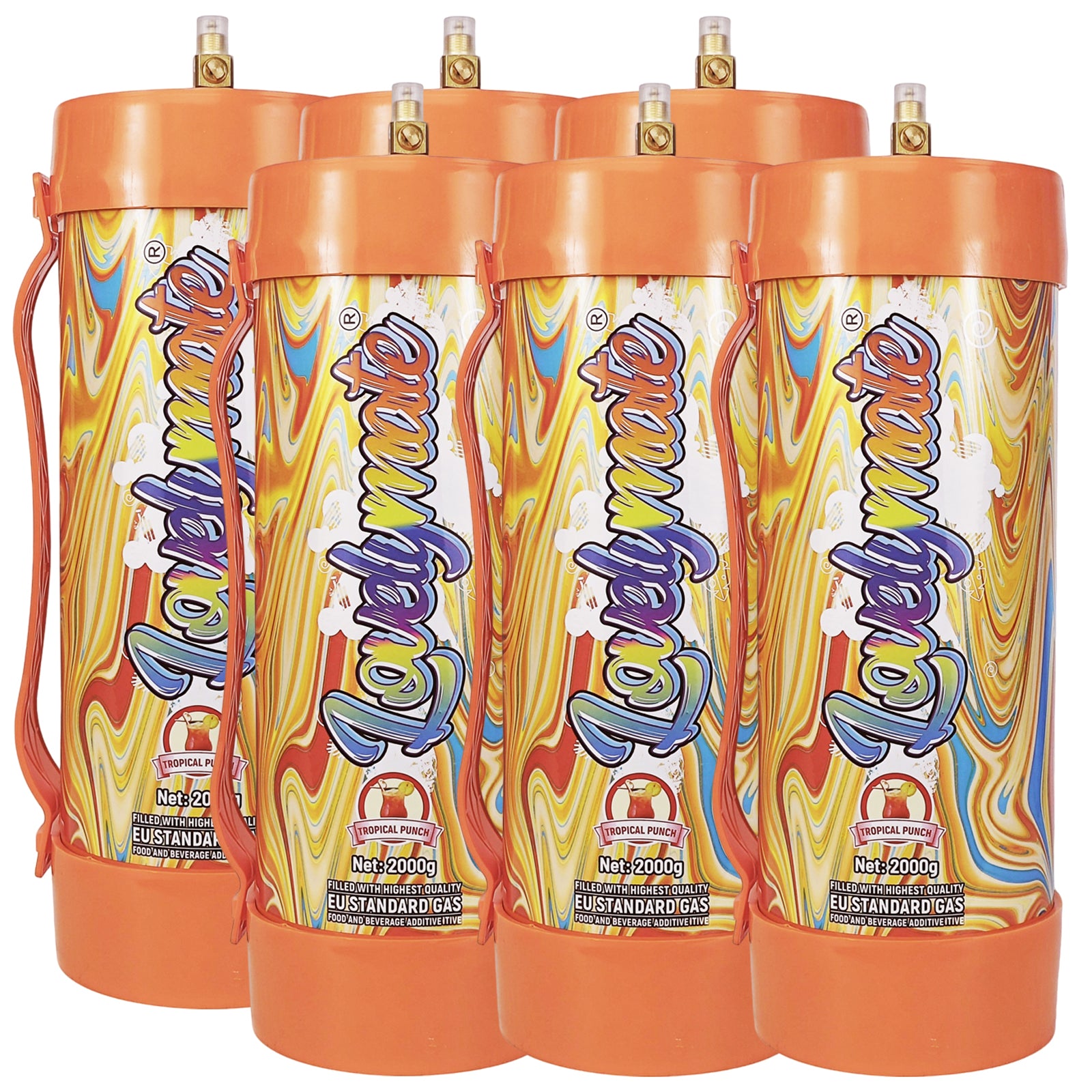 Lovelymate Whipped Cream Charger 3.1L/2000g Food Grade Tanks(Tropical Punch  Candy Flavor), Whipped Nitrous Oxide Cream Charger