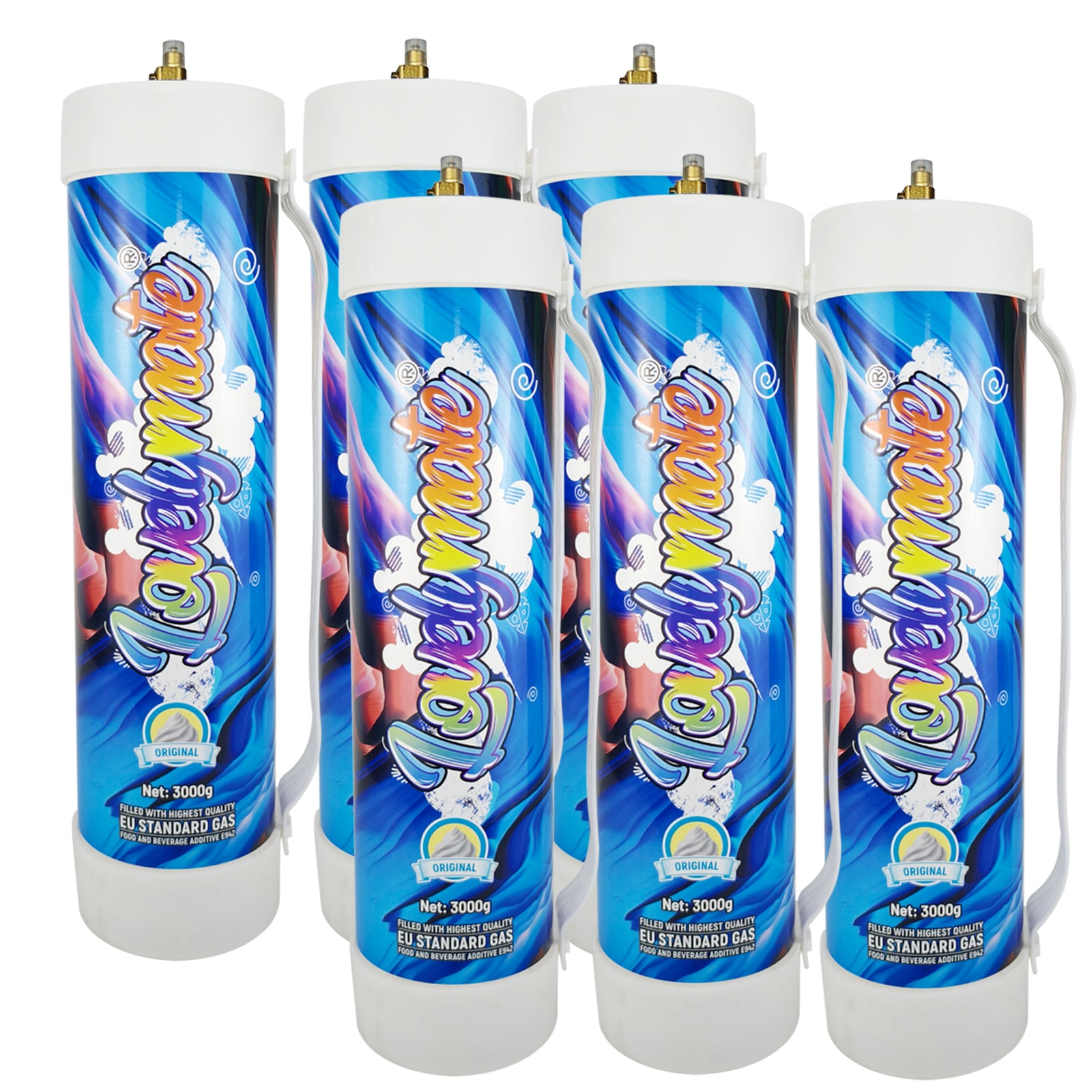 Lovelymate 4.4L/3000g Tanks Food Grade Tanks Unflavored, Nitrous Oxide for Perfect Whipped Cream, N2O Gas Whip Cream Charger