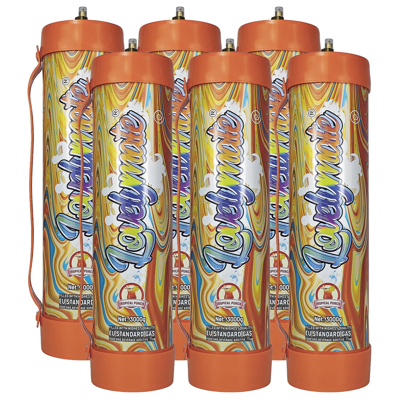 Lovelymate 4.4L/3000g Tanks Food Grade Tanks (Tropical Punch Flavor) Nitrous Oxide for Perfect Whipped Cream, Cream Charger