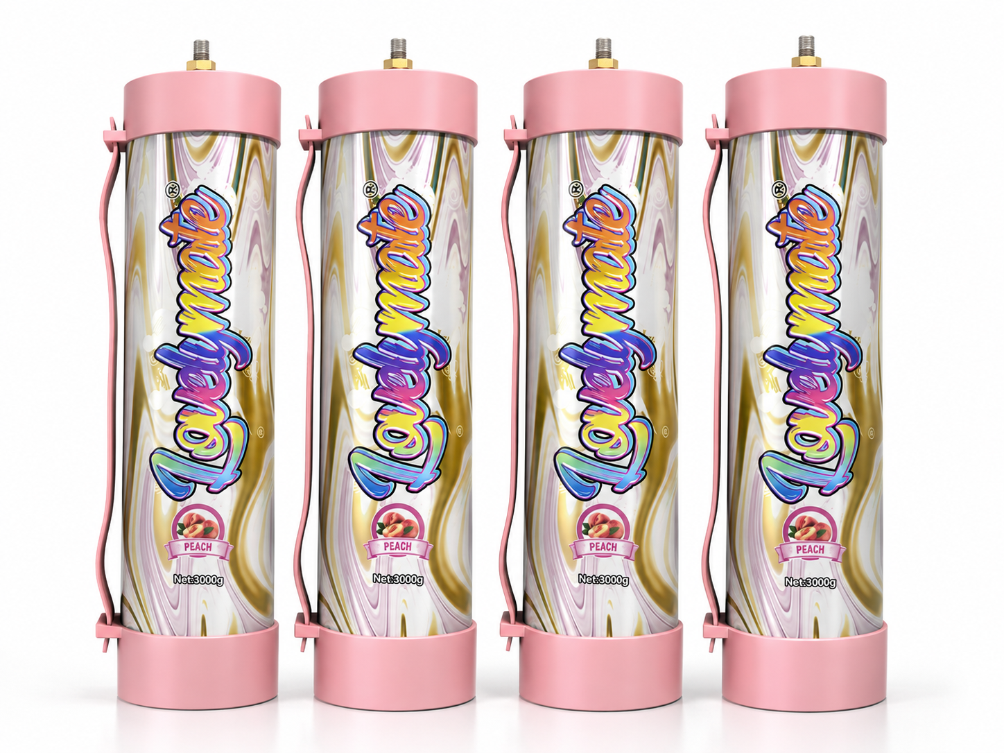 Lovelymate 3000g / 4.4L N2O Cream Charger Tank – Peach