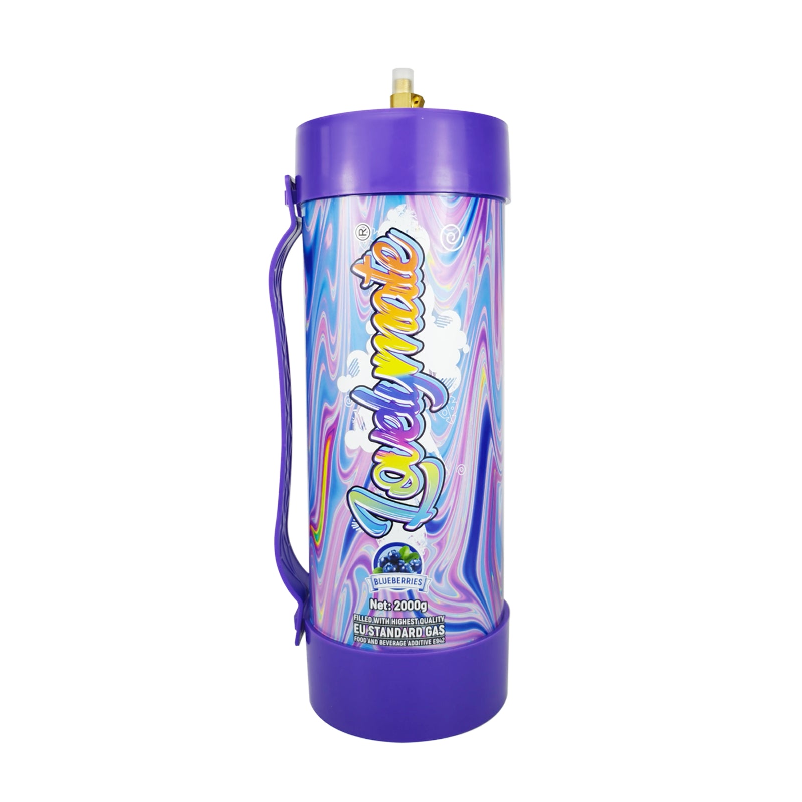 Lovelymate Whipped Cream Charger 3.1L/2000g Food Grade Tanks(Blueberries Flavor), Whipped Nitrous Oxide Cream Charger