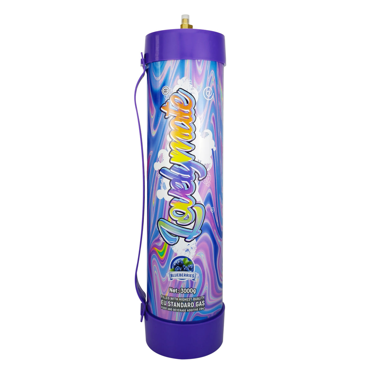 Lovelymate 4.4L/3000g Tanks Food Grade Tanks (Buleberries Flavor) Nitrous Oxide for Perfect Whipped Cream, Cream Charger