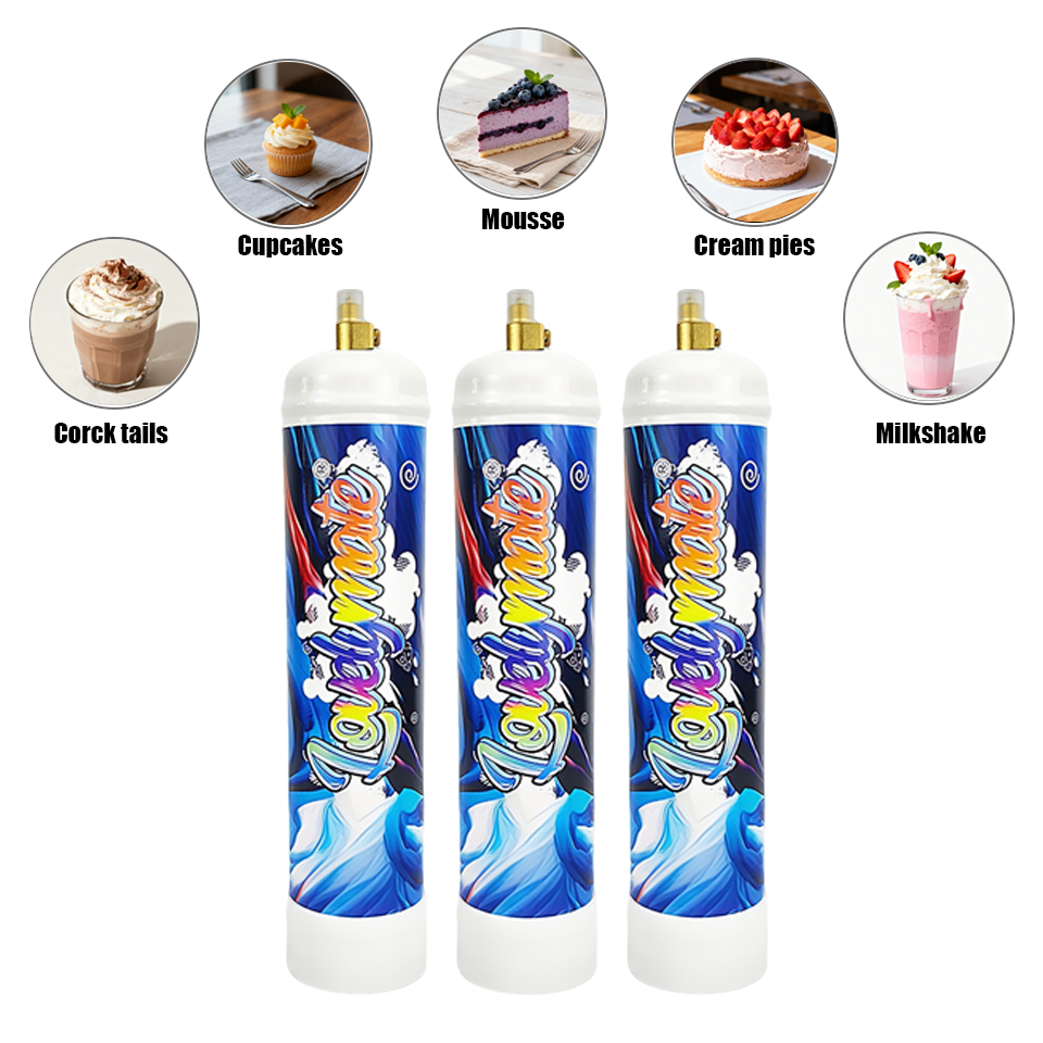 Lovelymate Whip Cream Charger 1L/640g Food Grade Tanks Unflavored, Original Flavor Nitrous Oxide Tanks