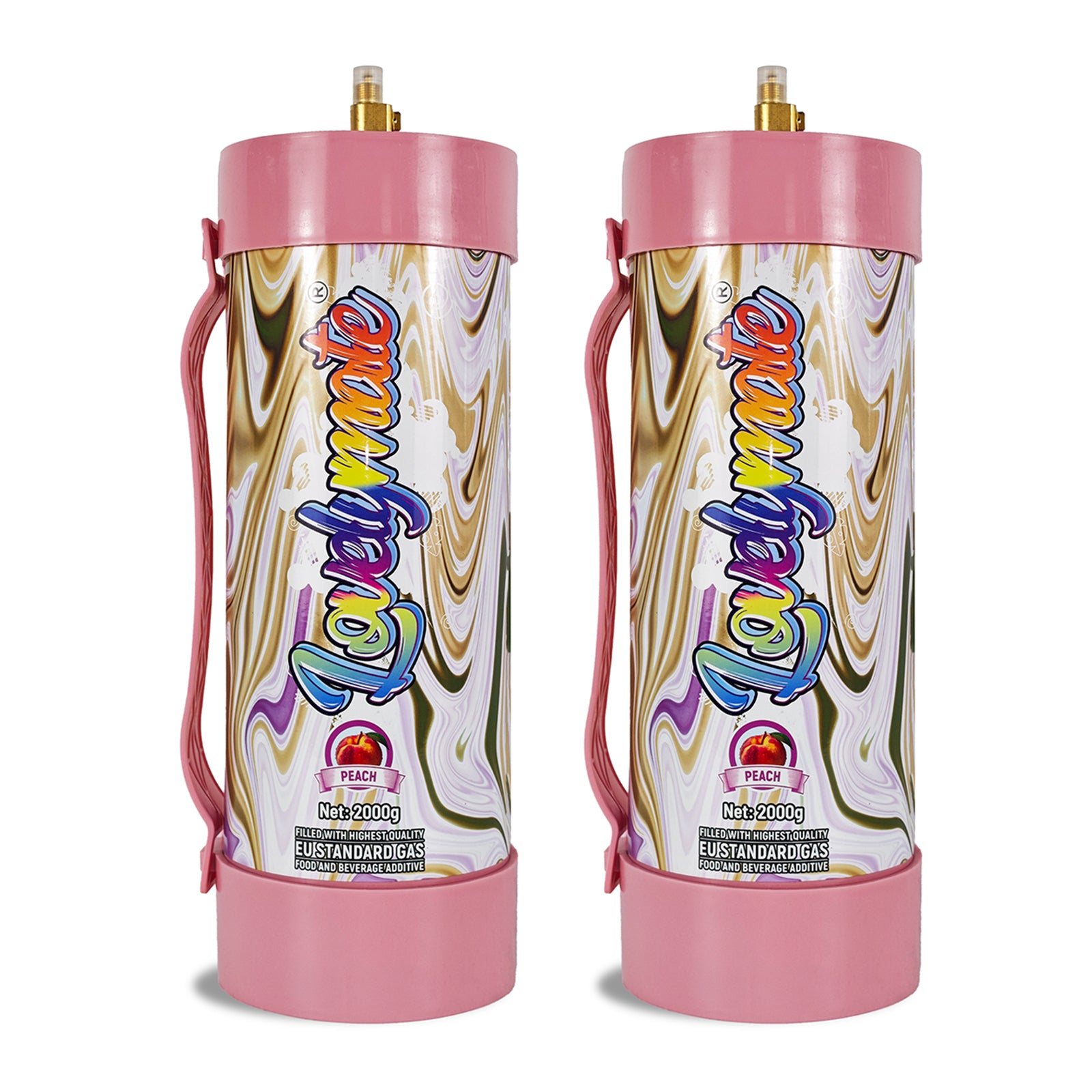 Lovelymate 2000g / 3.1L N2O Cream Charger Tank – Peach