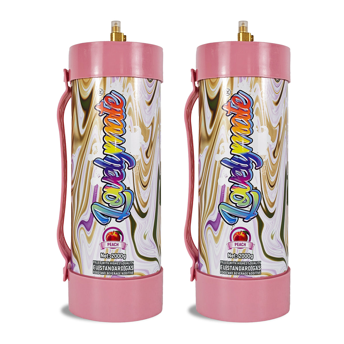 Lovelymate 2000g / 3.1L N2O Cream Charger Tank – Peach