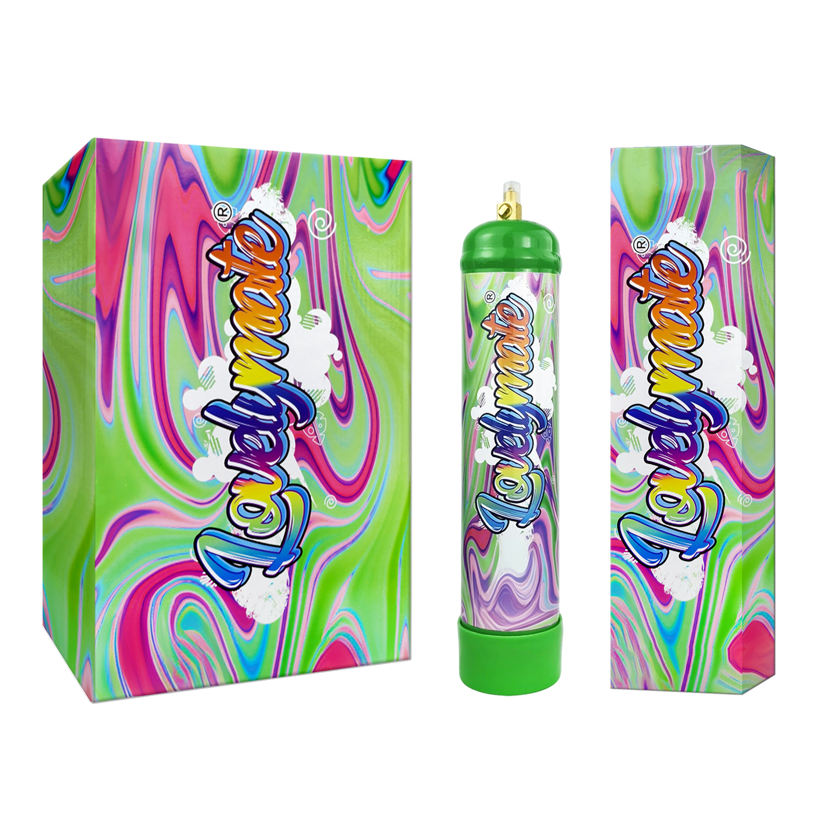 Lovelymate Whip Cream Charger 1L/640g Food Grade Tanks Unflavored, Watermelon Flavor Nitrous Oxide Tanks
