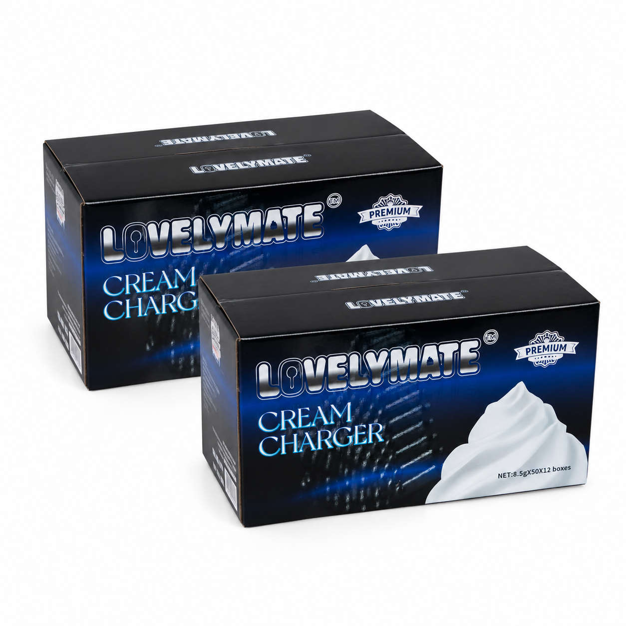 Lovelymate 8.5g 50 Packs N2O Whipped Cream Chargers