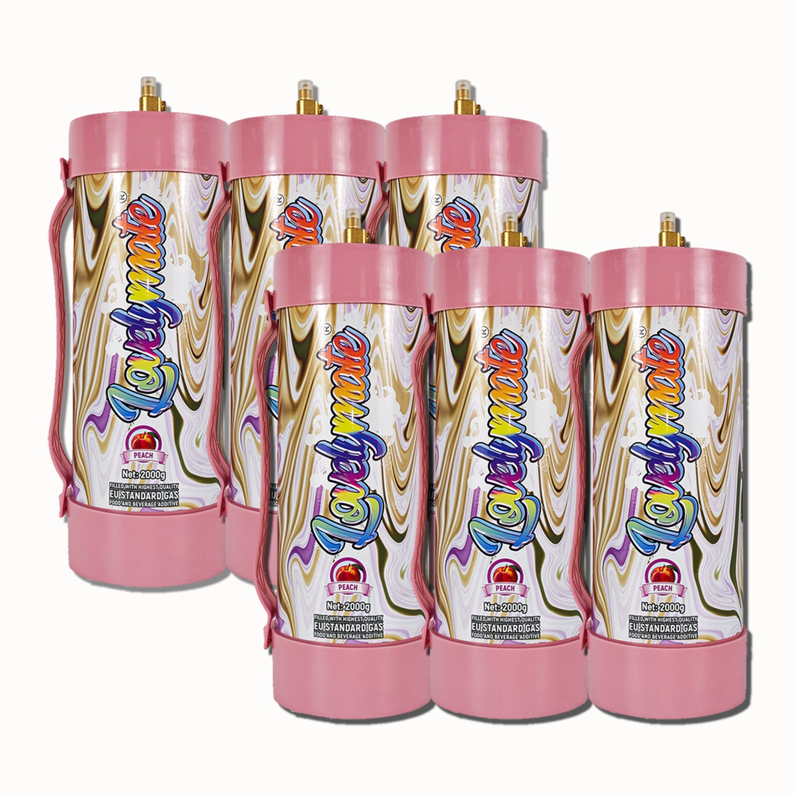 Lovelymate 2000g / 3.1L N2O Cream Charger Tank – Peach