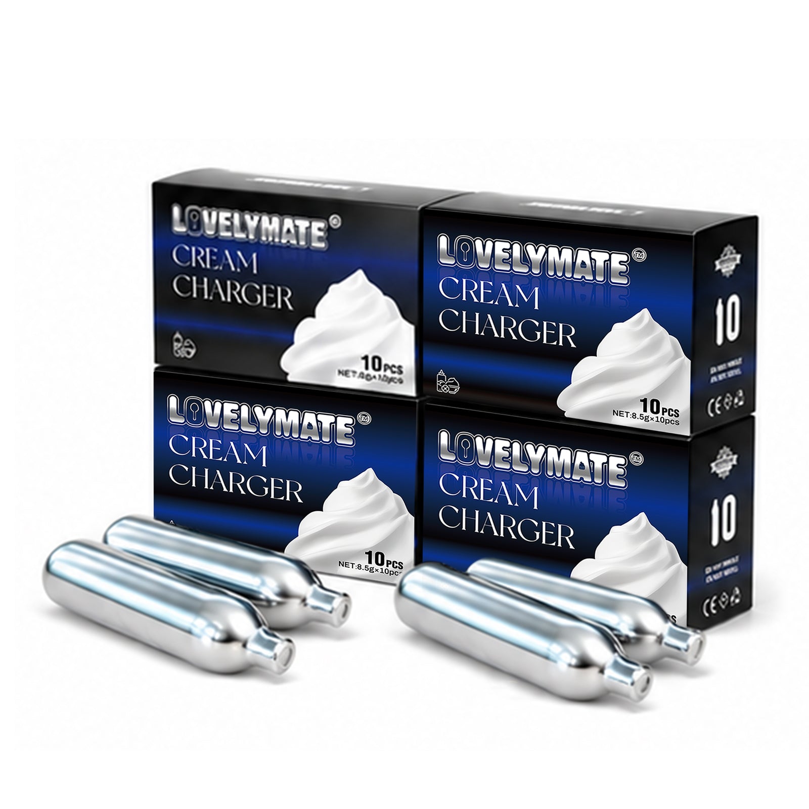 Lovelymate 8.4g 10 Packs N2O Cream Chargers