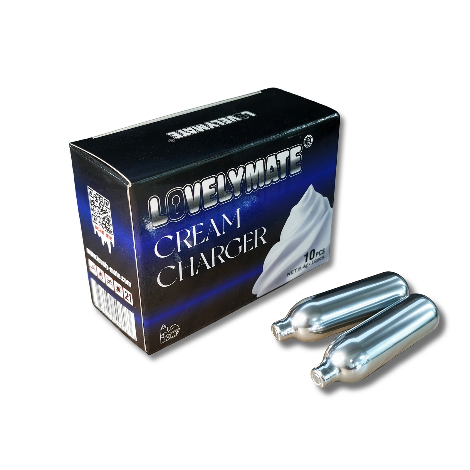 Lovelymate 8.4g 10 Packs N2O Cream Chargers
