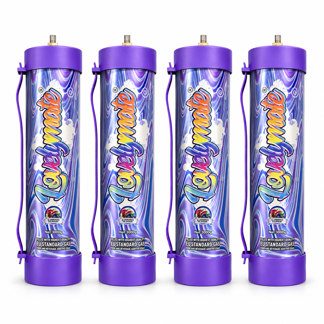 Lovelymate 3000g / 4.4L N2O Cream Charger Tank – Blueberry