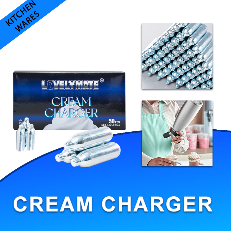 Lovelymate 8.5g 50 Packs N2O Whipped Cream Chargers