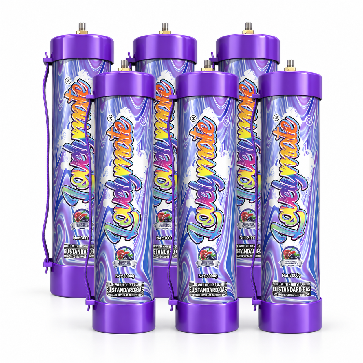 Lovelymate 3000g / 4.4L N2O Cream Charger Tank – Blueberry
